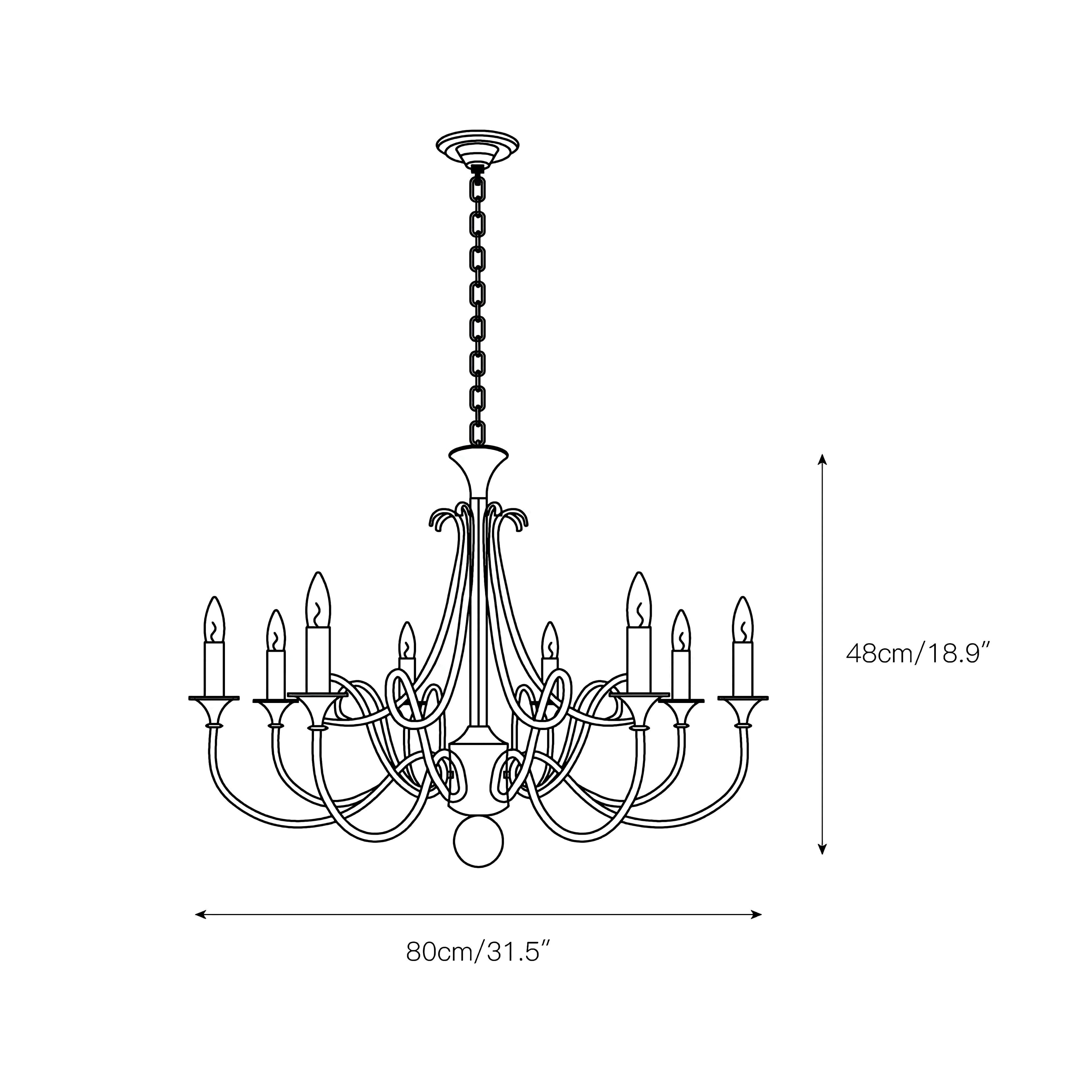 DOUBLE TWIST COPPER CHANDELIER - CL85072A