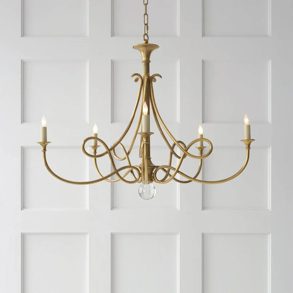 DOUBLE TWIST COPPER CHANDELIER - CL85072A