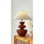 EARTH TONES CERAMIC-PAINTED TABLE LAMP