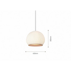 ECRU KNITTING FABRIC PENDANT LAMP