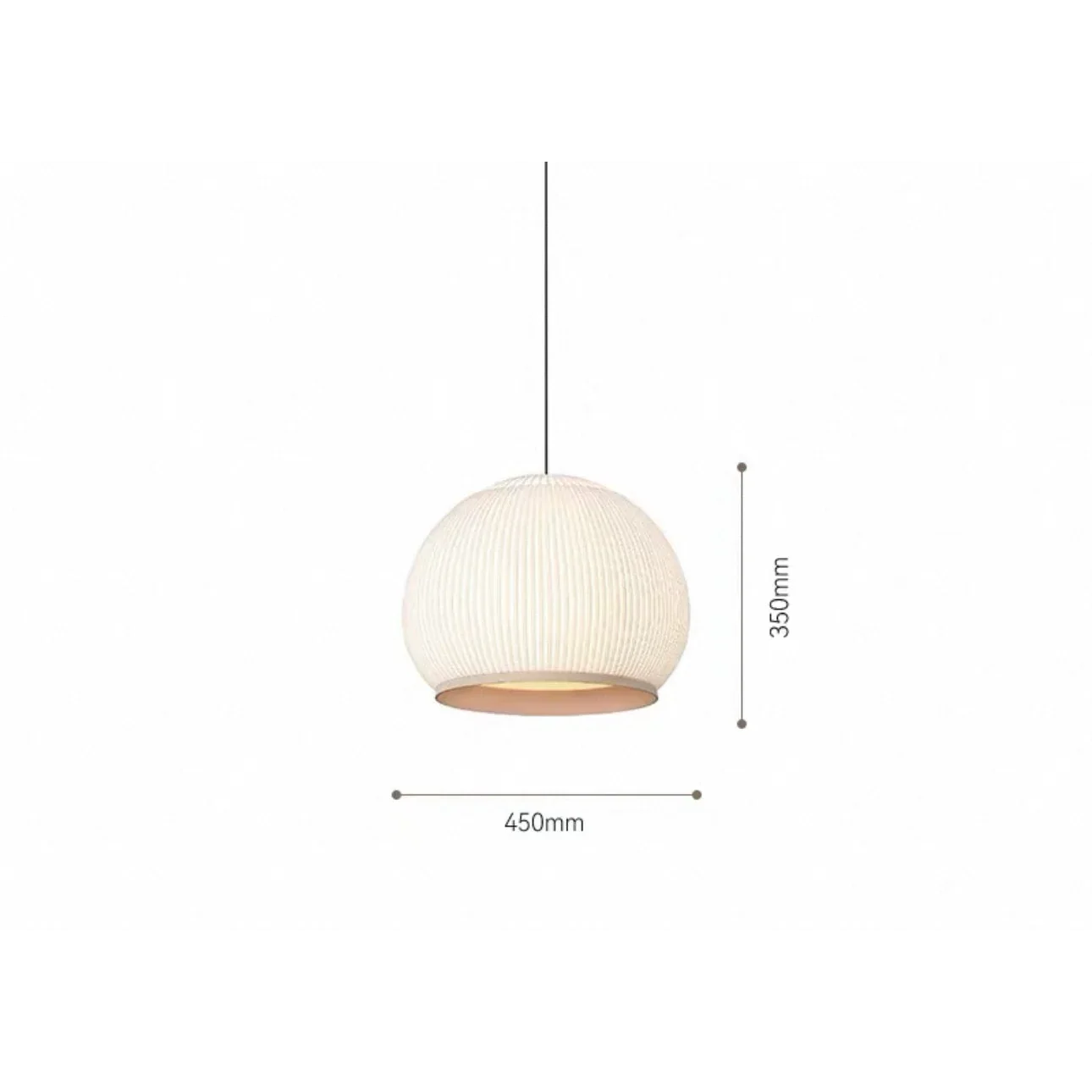 ECRU KNITTING FABRIC PENDANT LAMP