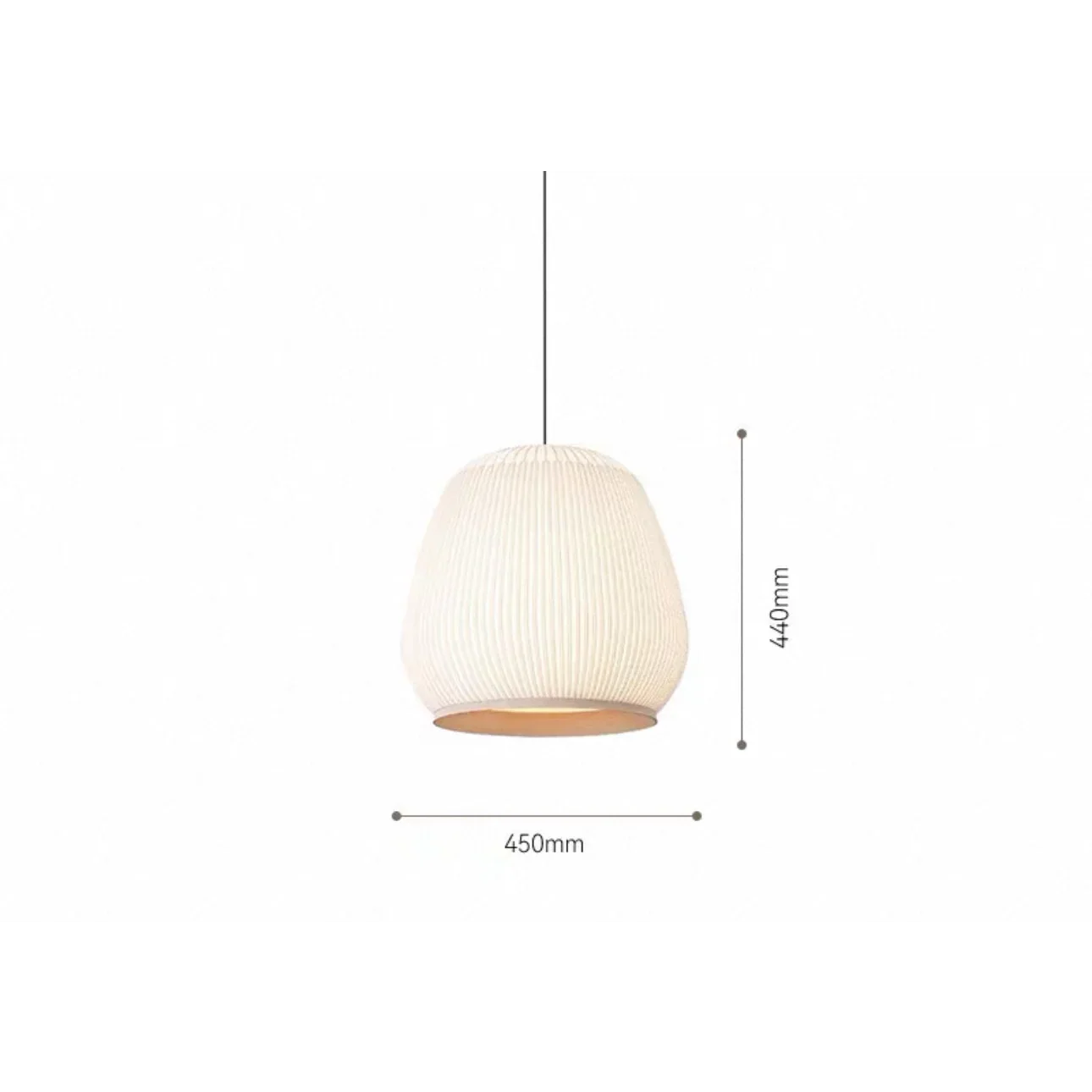 ECRU KNITTING FABRIC PENDANT LAMP