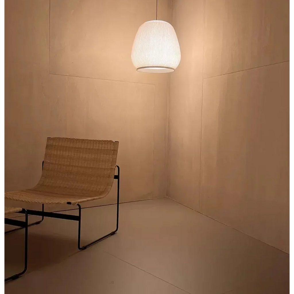 ECRU KNITTING FABRIC PENDANT LAMP