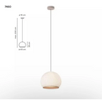 ECRU KNITTING FABRIC PENDANT LAMP