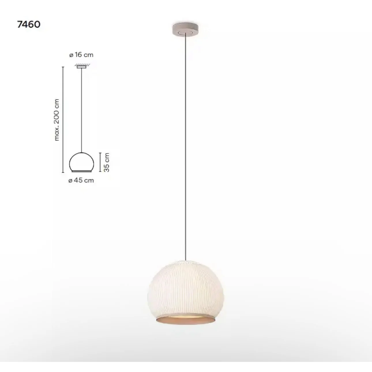 ECRU KNITTING FABRIC PENDANT LAMP