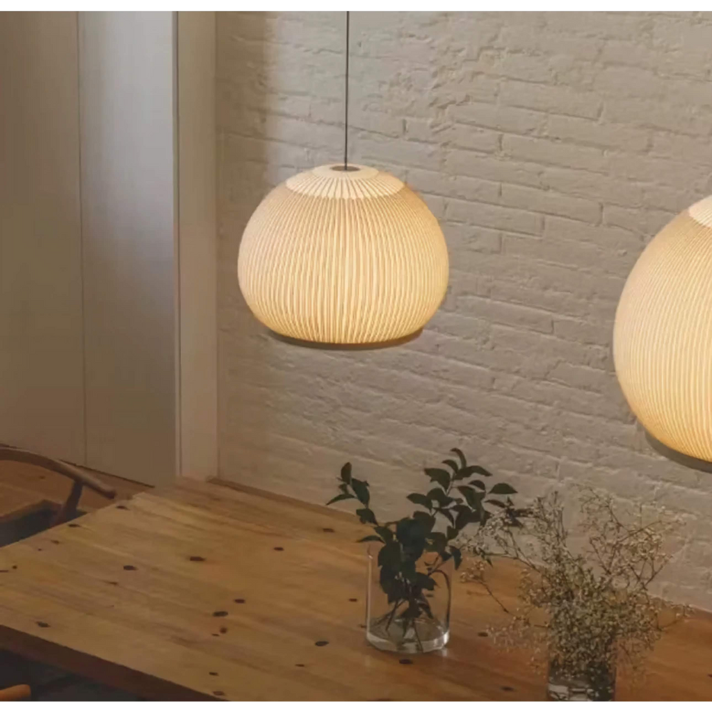 ECRU KNITTING FABRIC PENDANT LAMP