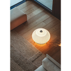 ECRU KNITTING FABRIC TABLE LAMP