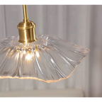 FLOWER COPPER AND GLASS FLOWER SEMI-FLUSH MOUNT