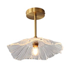 FLOWER COPPER AND GLASS FLOWER SEMI-FLUSH MOUNT