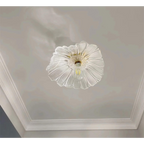 FLOWER COPPER AND GLASS FLOWER SEMI-FLUSH MOUNT
