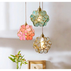 FLOWER GLASS COPPER PENDANT LIGHTING