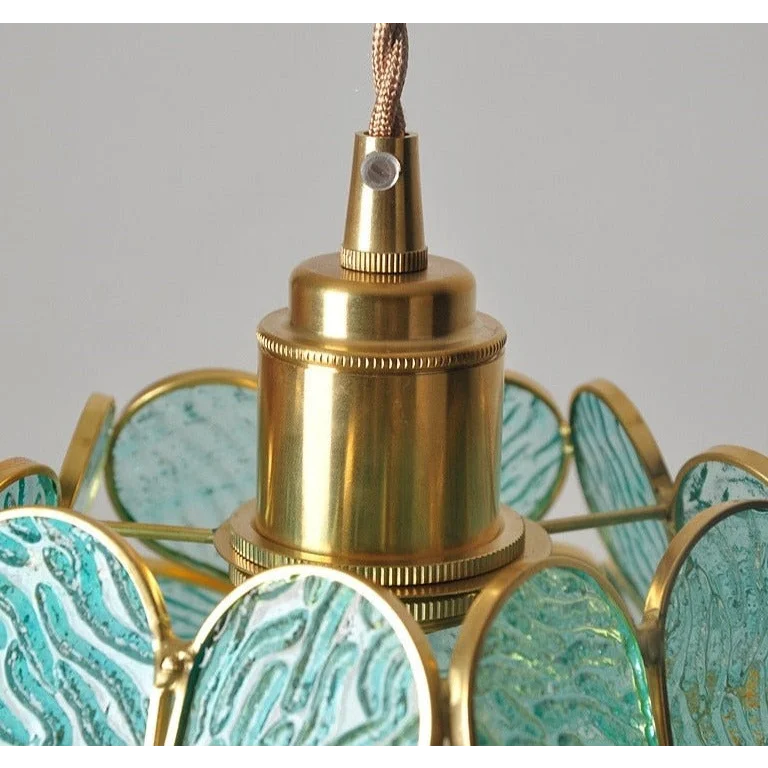 FLOWER GLASS COPPER PENDANT LIGHTING