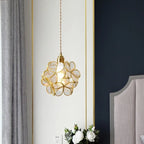 FLOWER GLASS COPPER PENDANT LIGHTING
