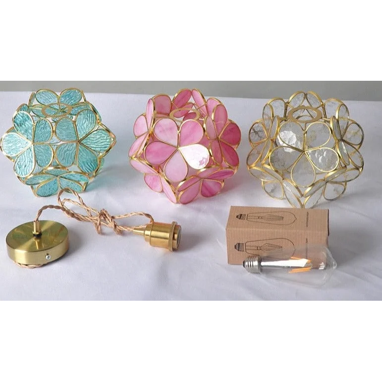 FLOWER GLASS COPPER PENDANT LIGHTING