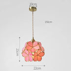 FLOWER GLASS COPPER PENDANT LIGHTING