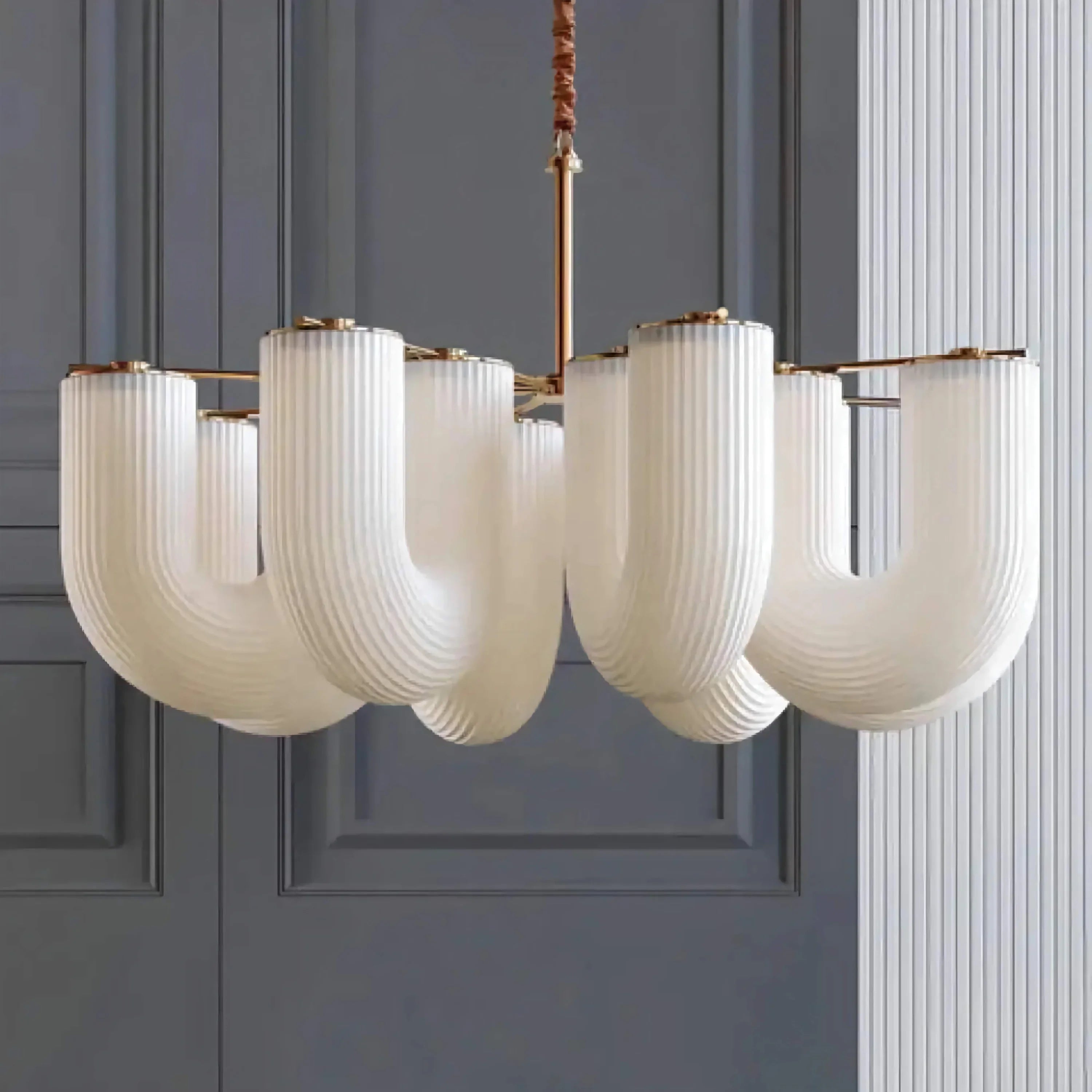 FLUTED GLASS CEILING CHANDELIER | CLFLUT024