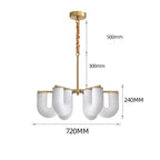 FLUTED GLASS CEILING CHANDELIER | CLFLUT024