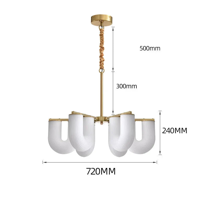 FLUTED GLASS CEILING CHANDELIER | CLFLUT024