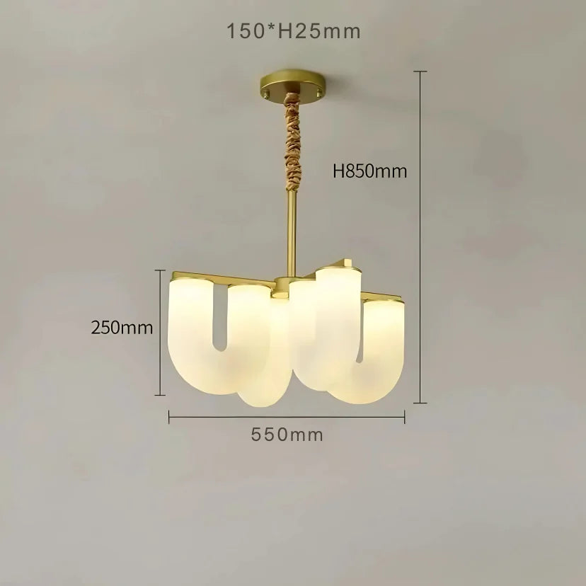 FLUTED GLASS CEILING CHANDELIER | CLFLUT024