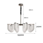 FLUTED GLASS CEILING CHANDELIER | CLFLUT024