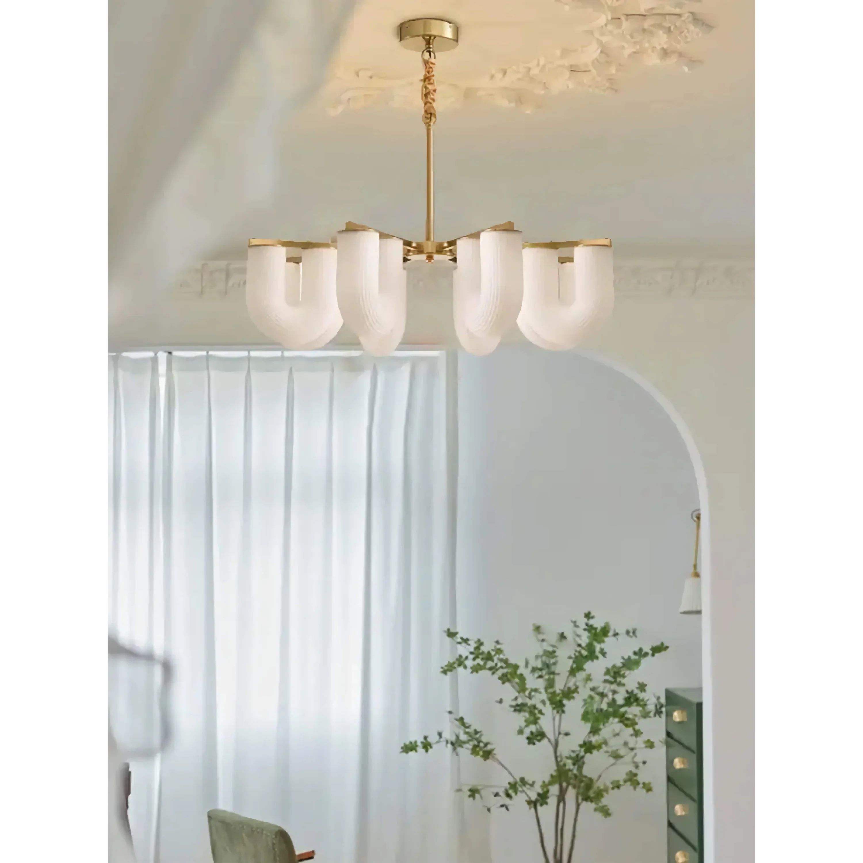 FLUTED GLASS CEILING CHANDELIER | CLFLUT024