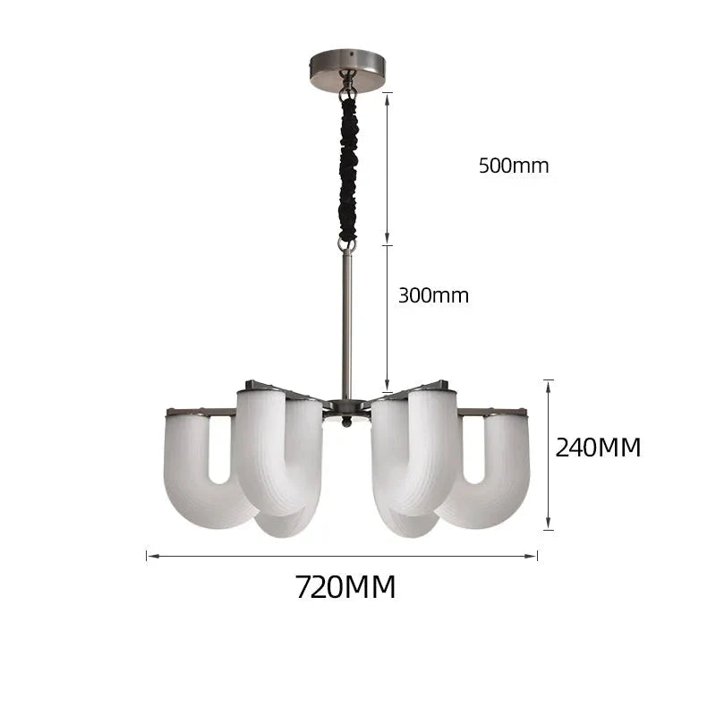 FLUTED GLASS CEILING CHANDELIER | CLFLUT024