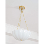 FROSTED GLASS BOWL CHANDELIER | CLVBG021
