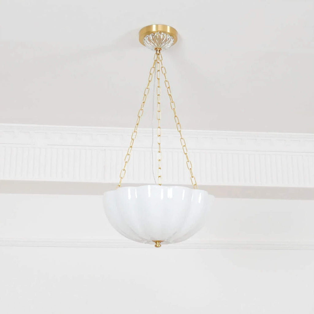 FROSTED GLASS BOWL CHANDELIER | CLVBG021