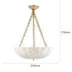 FROSTED GLASS BOWL CHANDELIER | CLVBG021