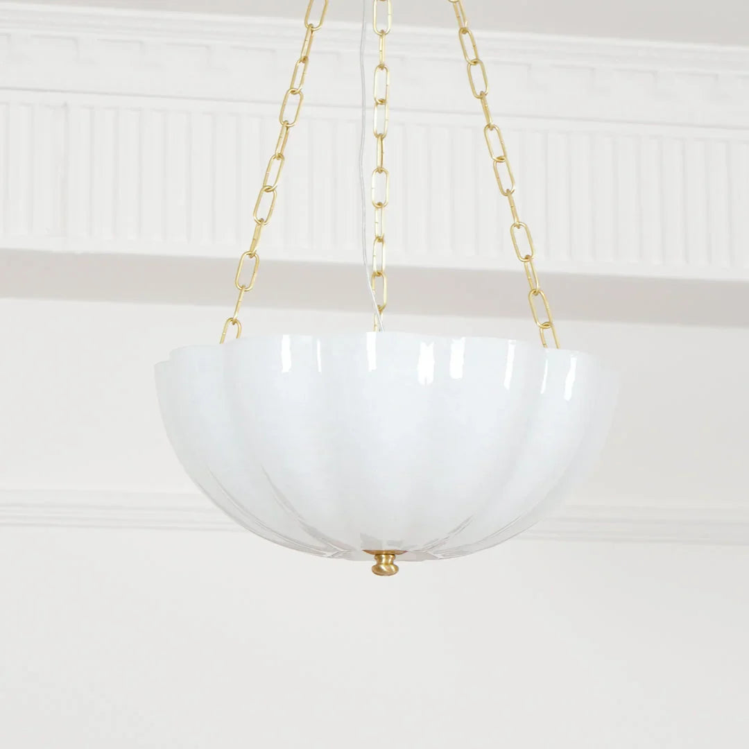 FROSTED GLASS BOWL CHANDELIER | CLVBG021