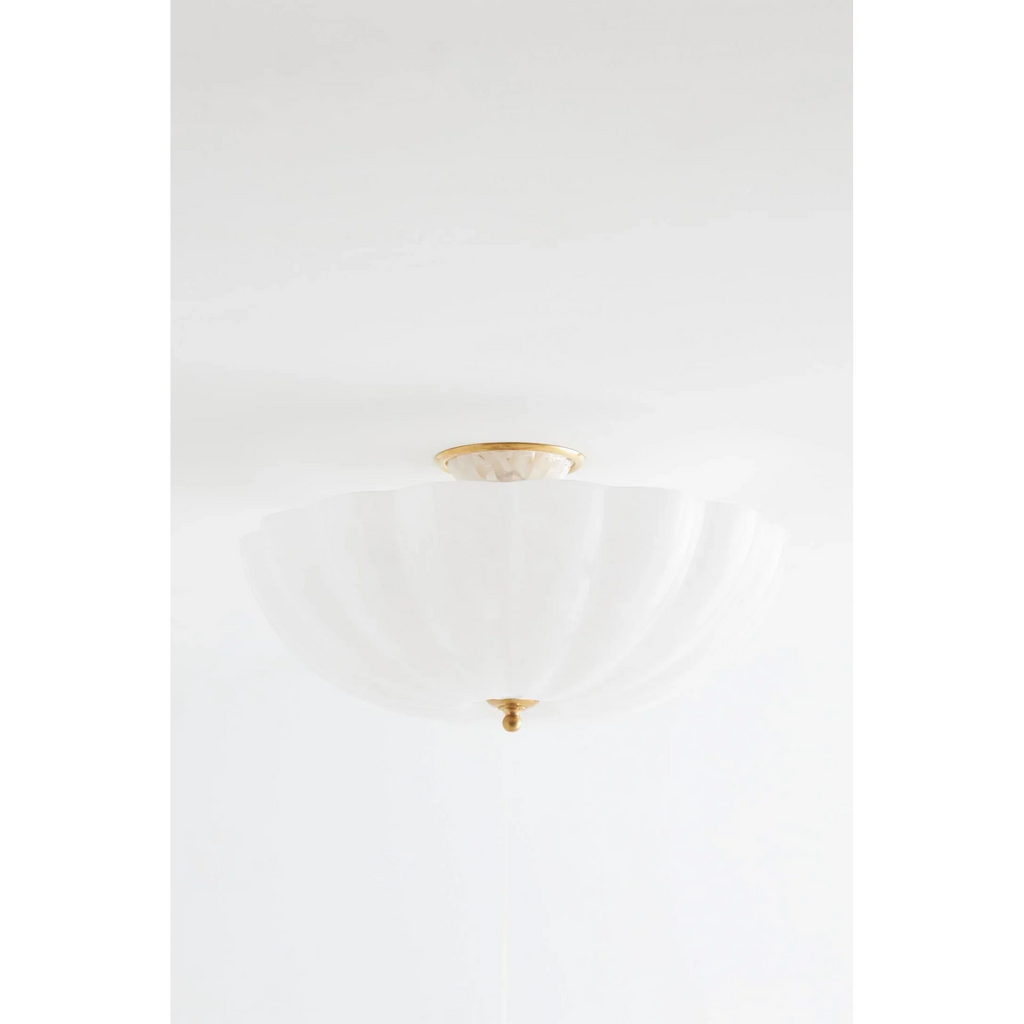FROSTED GLASS BOWL SEMI-FLUSH MOUNT | CLVBG021SM