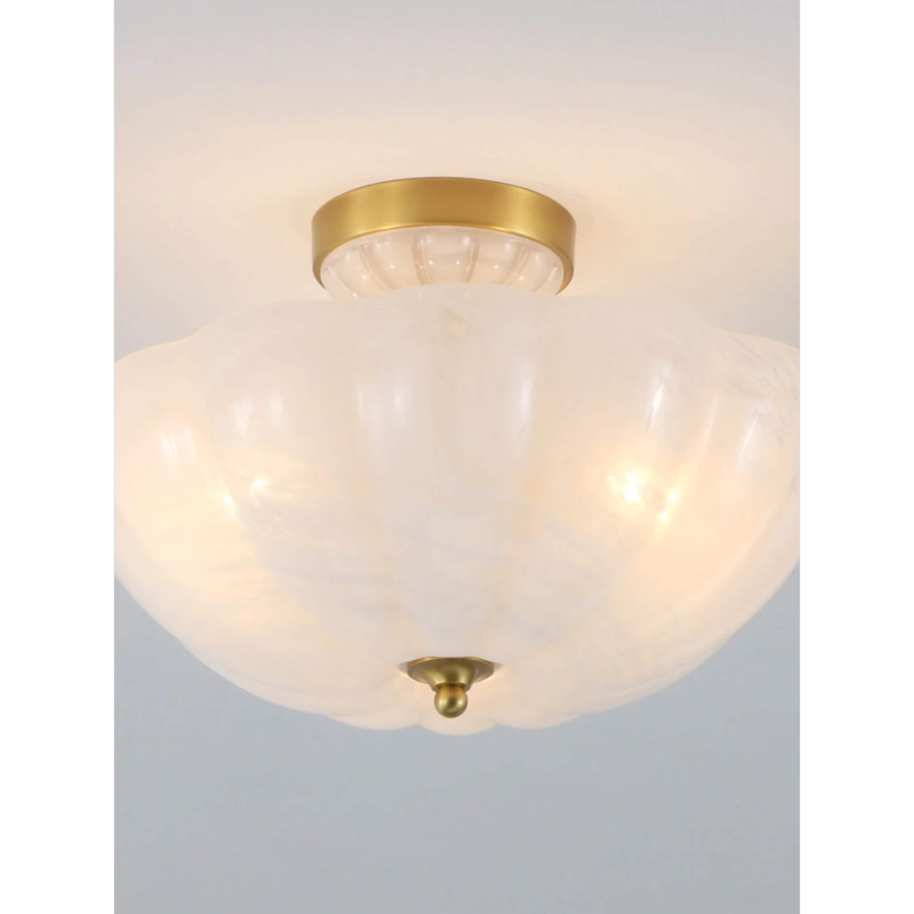 FROSTED GLASS BOWL SEMI-FLUSH MOUNT | CLVBG021SM