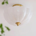 FROSTED GLASS BOWL SEMI-FLUSH MOUNT | CLVBG021SM