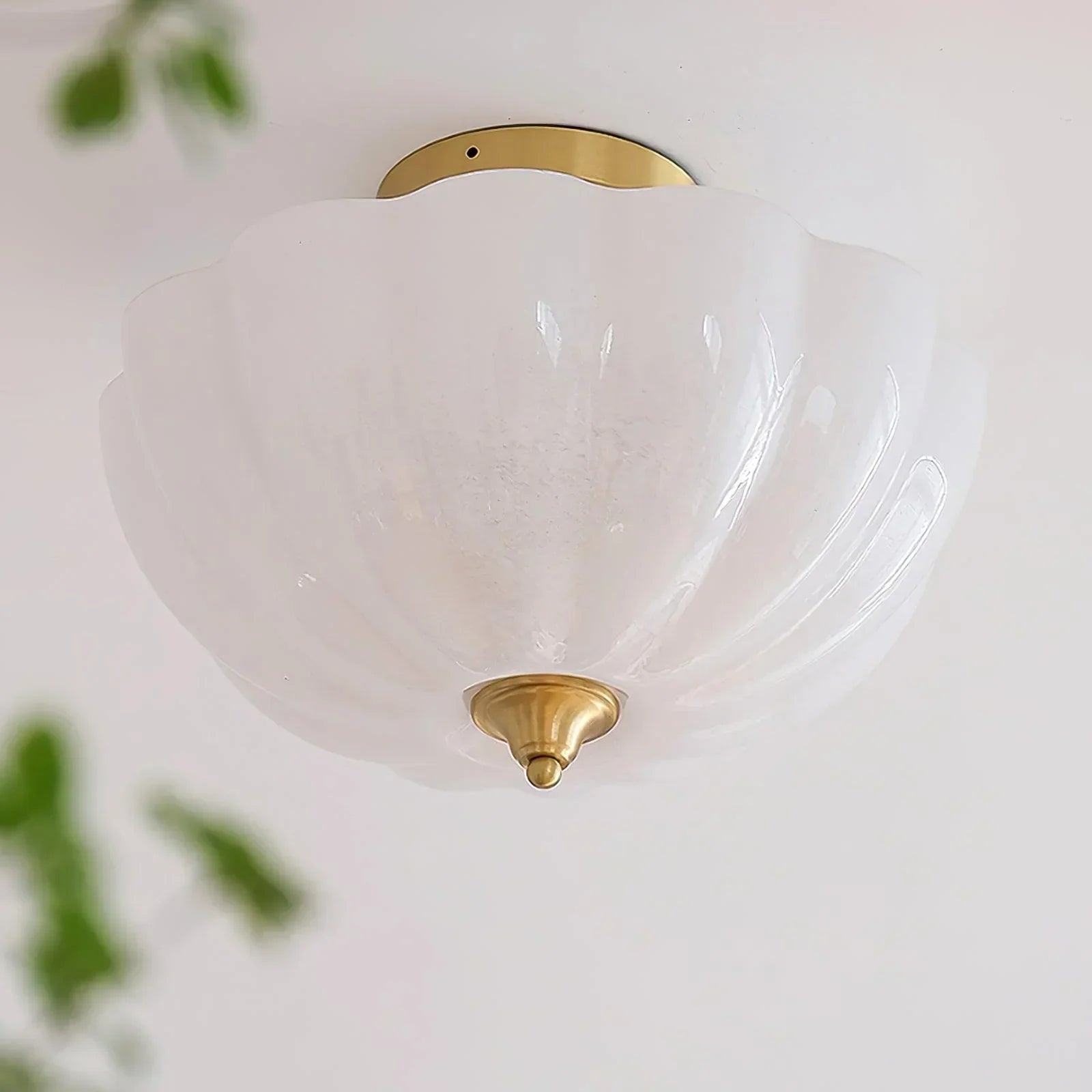 FROSTED GLASS BOWL SEMI-FLUSH MOUNT | CLVBG021SM