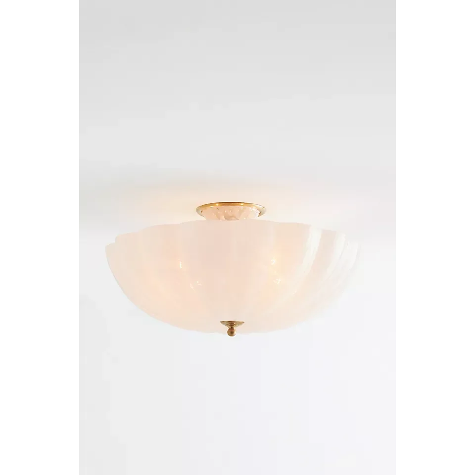 FROSTED GLASS BOWL SEMI-FLUSH MOUNT | CLVBG021SM