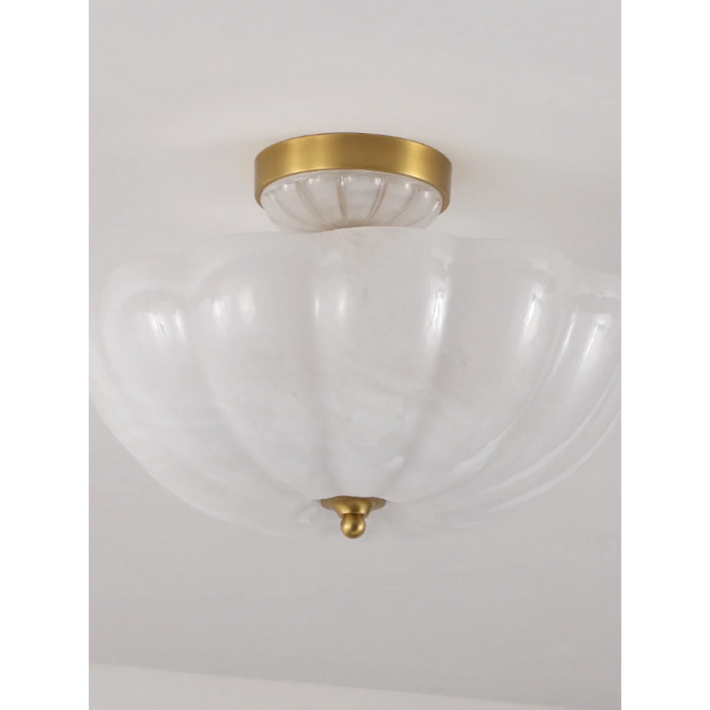 FROSTED GLASS BOWL SEMI-FLUSH MOUNT | CLVBG021SM