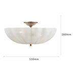 FROSTED GLASS BOWL SEMI-FLUSH MOUNT | CLVBG021SM
