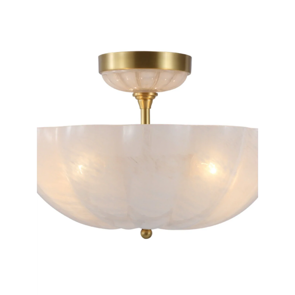 FROSTED GLASS BOWL SEMI-FLUSH MOUNT | CLVBG021SM