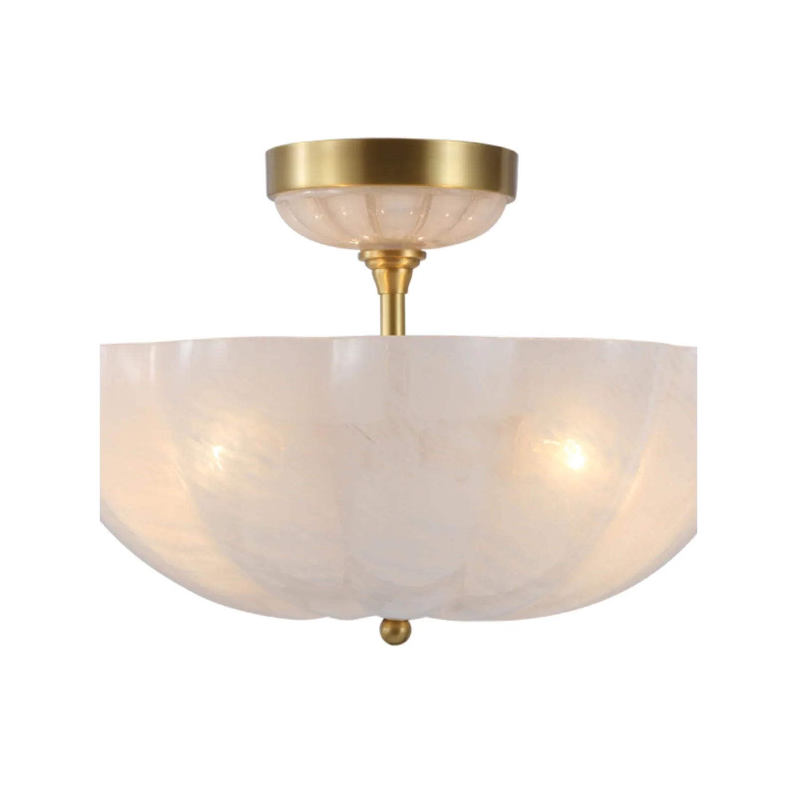 FROSTED GLASS BOWL SEMI-FLUSH MOUNT | CLVBG021SM