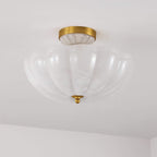 FROSTED GLASS BOWL SEMI-FLUSH MOUNT | CLVBG021SM