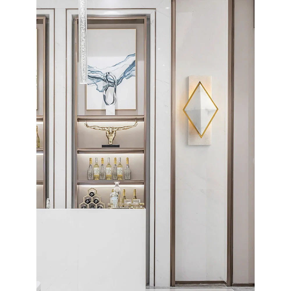 GEOMETRIC ALABASTER WALL SCONCE | CLKUP029