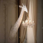 GIRAFFE WALL LAMP WITH CRYSTAL MARY THERESE CHANDELIER