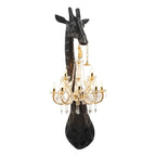 GIRAFFE WALL LAMP WITH CRYSTAL MARY THERESE CHANDELIER