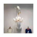 GIRAFFE WALL LAMP WITH CRYSTAL MARY THERESE CHANDELIER