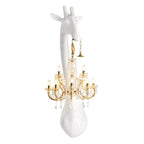 GIRAFFE WALL LAMP WITH CRYSTAL MARY THERESE CHANDELIER