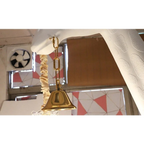 GIRAFFE WALL LAMP WITH CRYSTAL MARY THERESE CHANDELIER