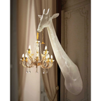 GIRAFFE WALL LAMP WITH CRYSTAL MARY THERESE CHANDELIER
