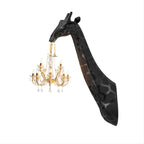 GIRAFFE WALL LAMP WITH CRYSTAL MARY THERESE CHANDELIER