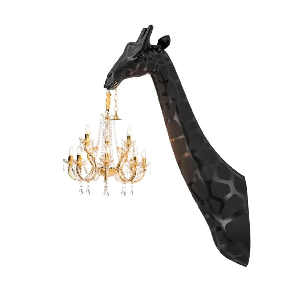 GIRAFFE WALL LAMP WITH CRYSTAL MARY THERESE CHANDELIER