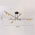 GOLD BLACK MODERN LED TRACK LIGHTING | CL785685